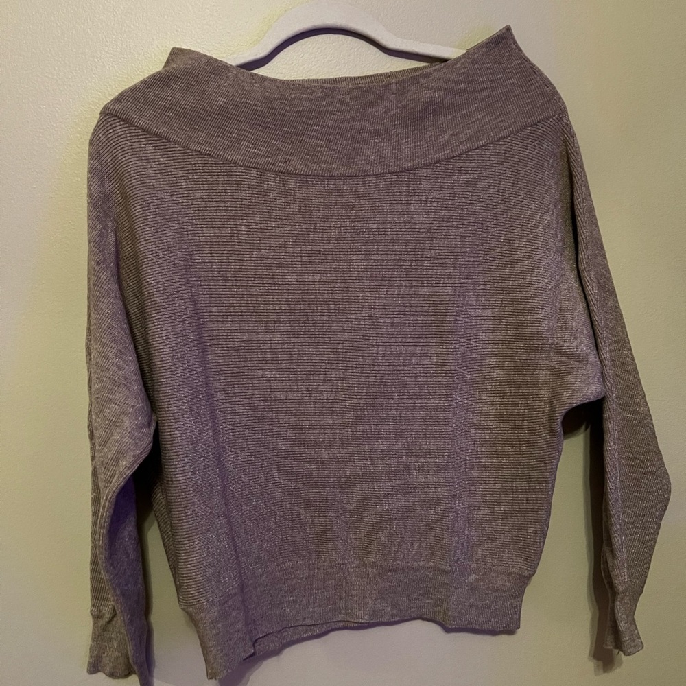 Dreamers off shoulder mocha sweater